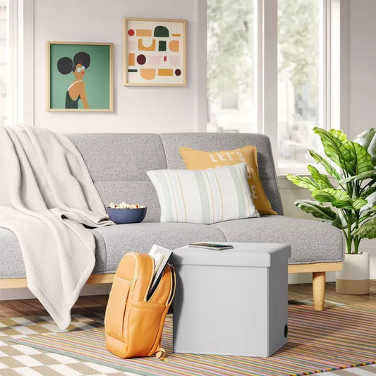 Collapsible Dorm Single Storage Ottoman - Room Essentials™